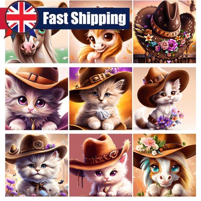 5D DIY Full Round Drill Diamond Painting Animal Kit Home Decoration Art ...