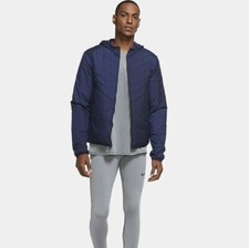 Nike Aerolayer Mens Lightweight Hooded Running Jacket, Size M. Color Blue