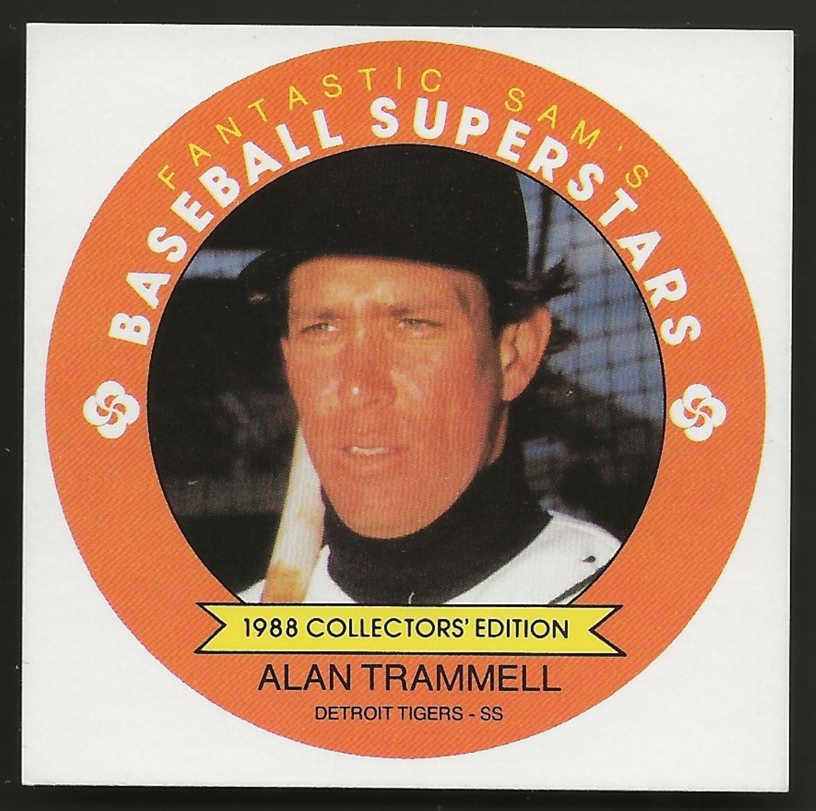 1988 Fantastic Sam's Baseball Superstars Square 6 Alan Trammell MINT