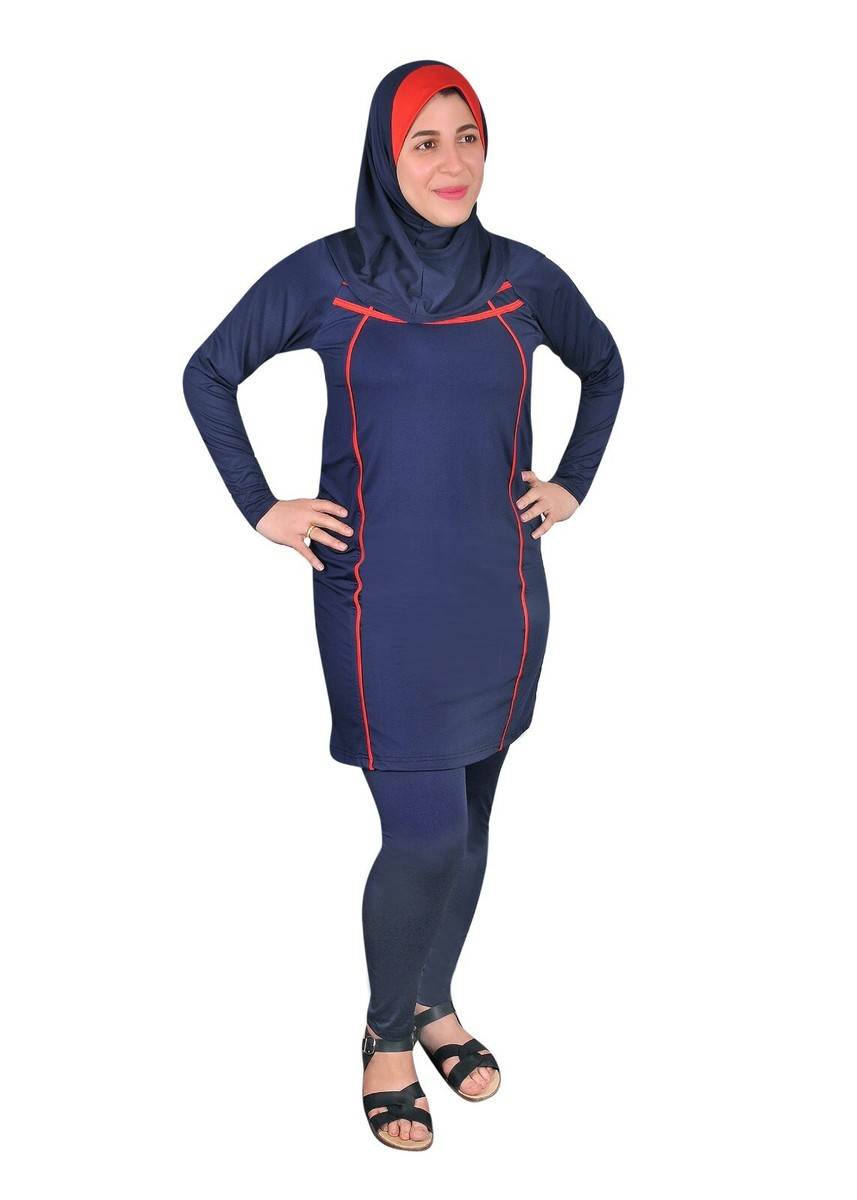 Muslimischer Burkini Damen - Volle Abdeckung Badeanzug Mit Hijab