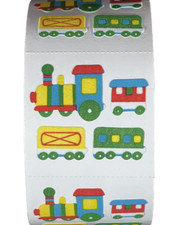 400 Train Stickers in roll of 100 modules 2"x2" , ea. sticker 1"-1.50", RFZ6110