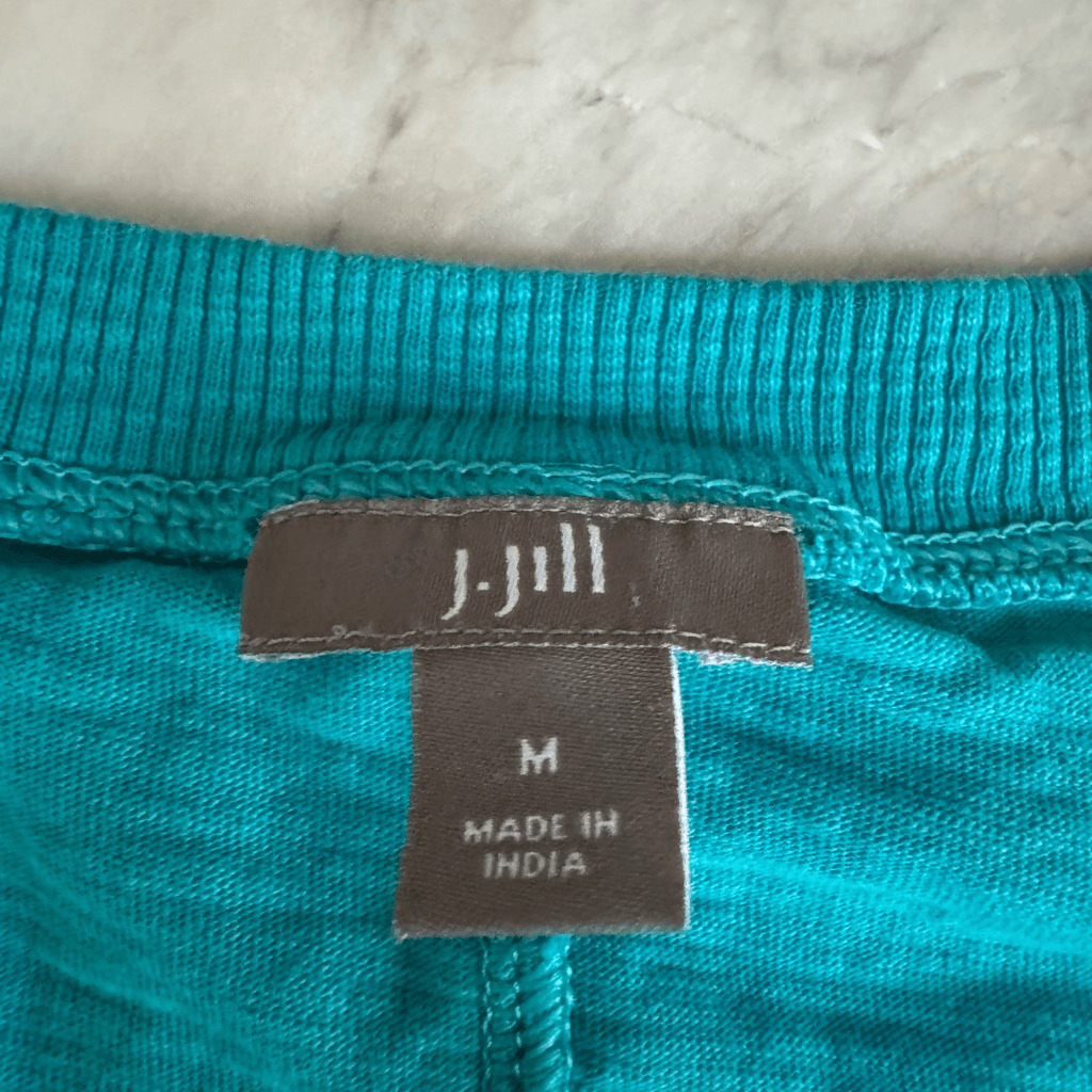 J. Jill blue Turquoise Scoop Neck Midi T-shirt Dr… - image 4