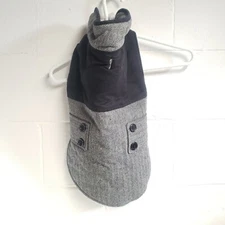 Pet Supplies Plus Dog Winter Fleece Vest Sz XL Black & Grey 14.5" neck 20" body