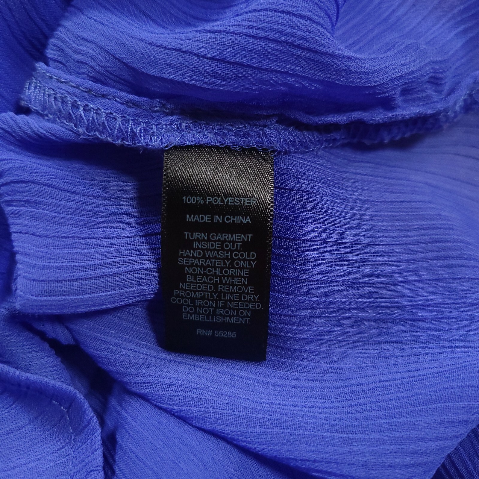 Express Sequin Split Front Sheer Blouse Blue Size… - image 10