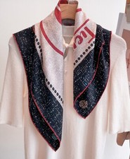 Pure 16 Momme Fireworks pattern Silk Wrap Scarf flower Print Square Shawl 27   