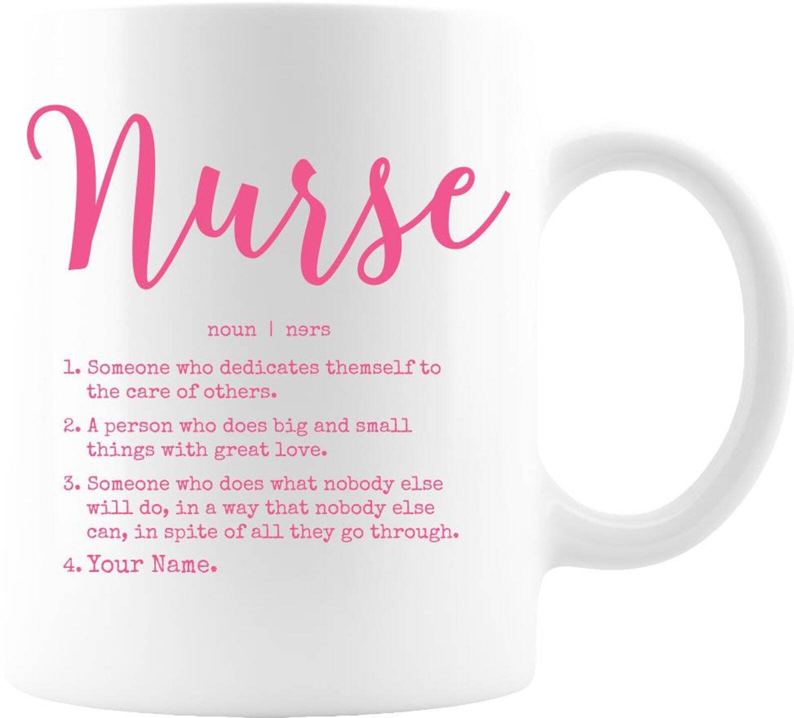 Nurse Definition Custom Personalize 11 Ounce Ceramic Coffee Mug Idea For Nurse