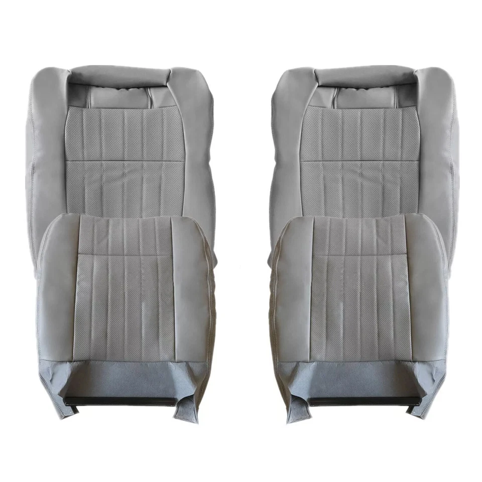 Capa de assento de couro para motorista dianteiro + passageiro cinza médio para Chevy Impala SS 1994-1996 - Imagem 2 de 4