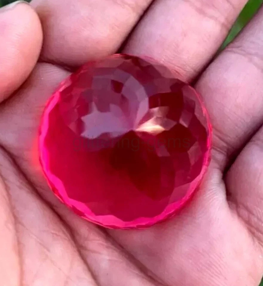 200 Ct Natural Pink Ruby Round Cut Certified Loose Stunning Gemstone 5AIW - Image 4 of 4