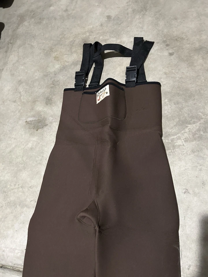 FiShing Cabela's Neoprene Insulated Stockingfoot Chest Waders Brown Size Small - Image 3 of 4