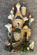Spooky Hollow Lighted Porcelain Halloween House Dracula 1996 8 Inch