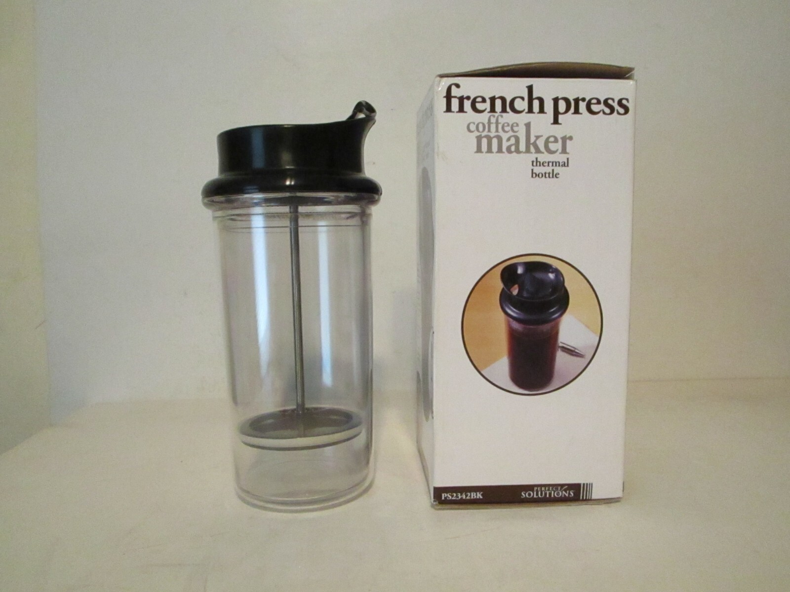 Perfect Solutions 12 ounce French Press Coffee Maker Thermal Bottle