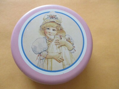 VINTAGE Signed Jan Hagara NEW Decorative Candle Tin 1987 Holly B & J Co