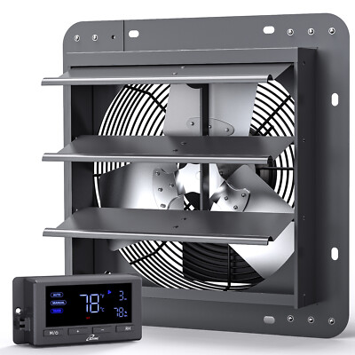 iLIVING 12/14/16'' Wall Mounted Shutter Exhaust Fan