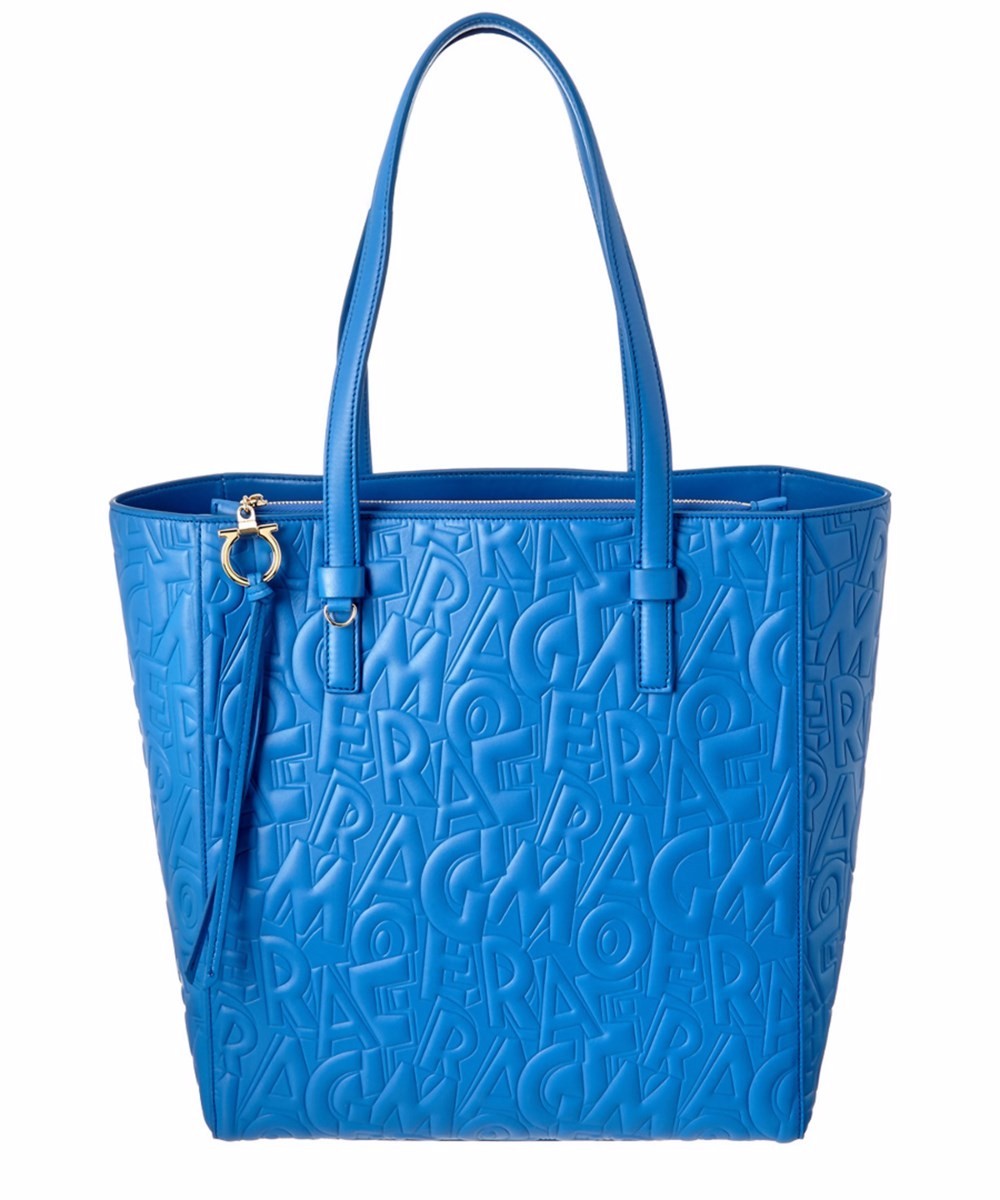 NWT AUTH Salvatore Ferragamo Large Leather Bonnie Tote Bag