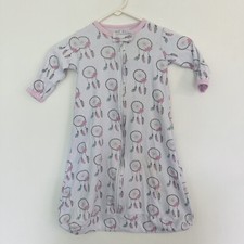 Hudson HB Baby Sleep Sack Pink White Dream Catchers 3-9 Months Girl