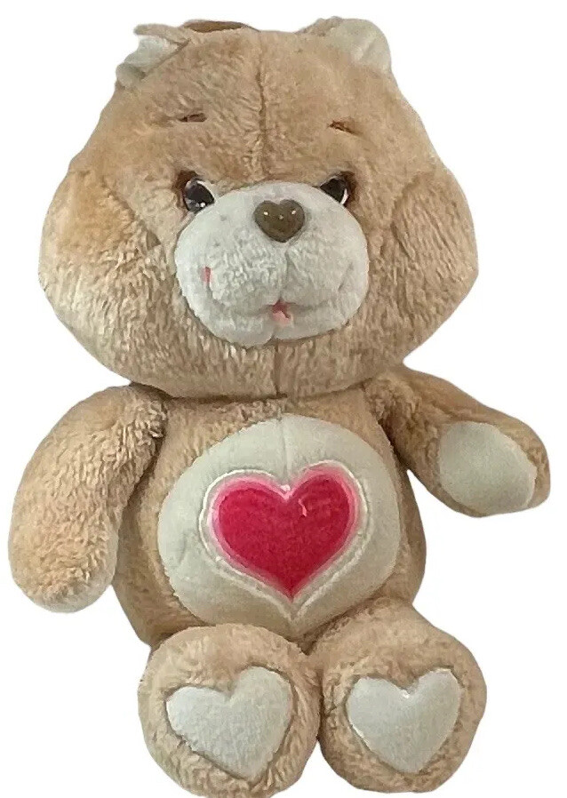 Vintage 1983 Kenner 13” Care Bears Tender Red heart Bear Plush 