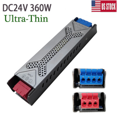 DC24V Power Supply 15A 360W LED Driver Lighting Transformer Adapter AC110V-220V