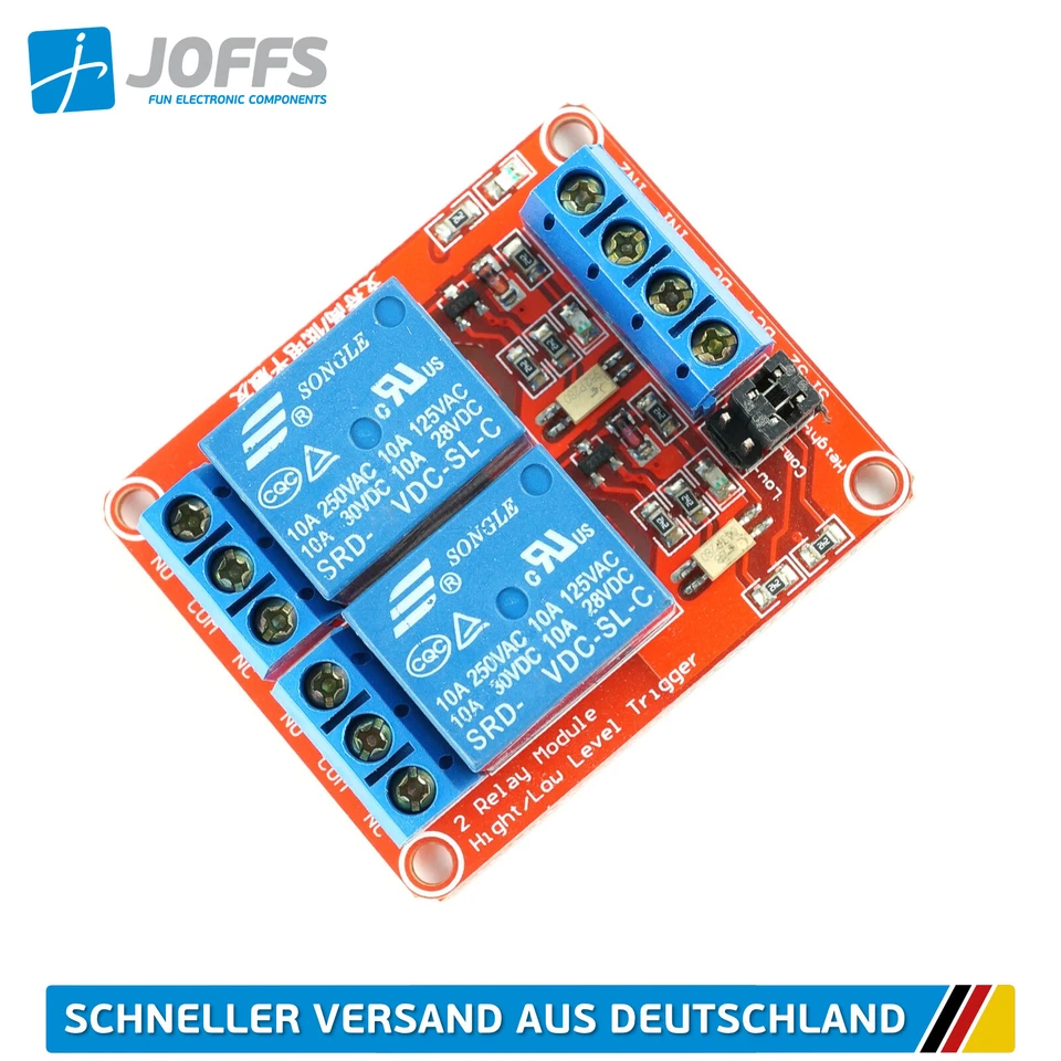1/2/4/8-Kanal Relais Modul 5V/9V/12V/24V (Multi Relay Module, High/Low Trigger) - Bild 3 von 4