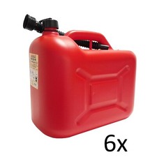 6er Set Benzinkanister 20L rot Benzin-Kanister 6x Kraftstoffkanister 20 Liter