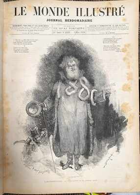 1880 Le Monde Illustrè Journal Hebdomadaire Illustrated Magazine Antique Book