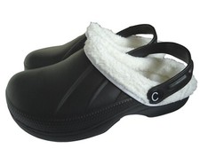 Clogs Garden Slippers Furry Lined Shoes Chef clog Lined Soft Thick Sole Non-slip