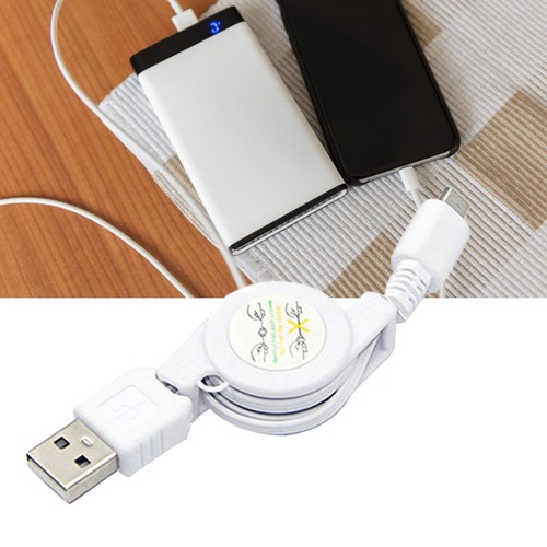 Retractable Micro USB A to USB 2.0 B Male Cable Sync Data Charger for Android 83 - Photo 2 sur 9