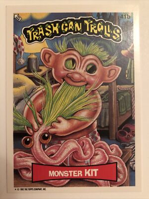 Mülleimer Trolls Topps 1992 Sticker Monster Kit 41b