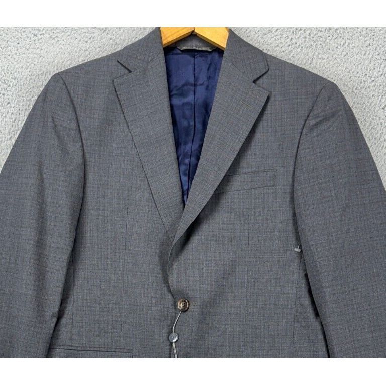 Jack Victor Blazer Adult 36R Esprit CT Grey Plaid 100% Wool Jack Victor Blazer Adult 36R Esprit CT Grey Plaid 100% Wool