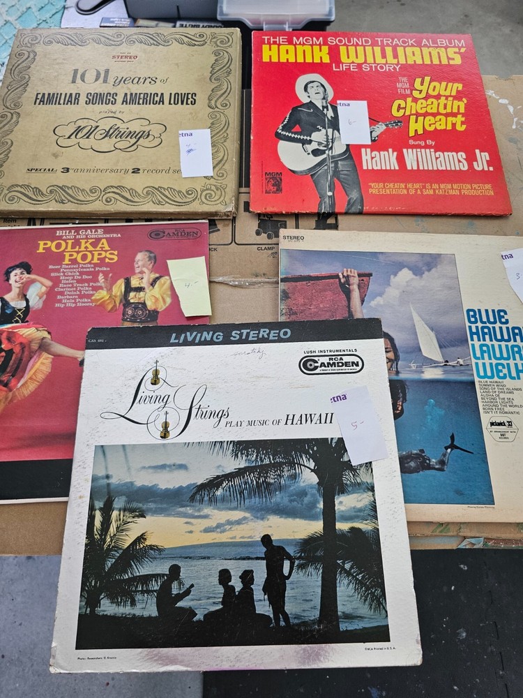 Vintage Vinyl Lot of 5 Records Various Artists Music Collection