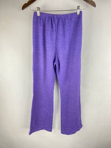 Vtg 60s 70s Flare Bell Bottom Elastic Waist Boho Pants XS/S (msrd) Hippie Retro - Picture 3 of 9