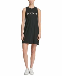 dkny black sleeveless dress