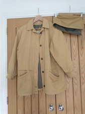 Mustard Yellow Cotton Barn Coat UK Size 10-12 Country Style Perfect For Autumn