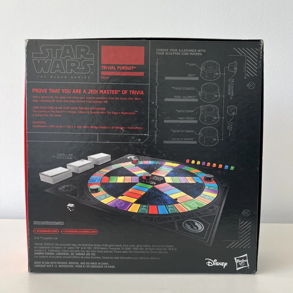 Hasbro Trivial Pursuit: Star Wars The Black Series Edition - Juego de mesa completo Foto 2 de 4