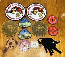 Boy Scout Lot Philmont Ranch Jacket Pocket Leather Felt Patches 