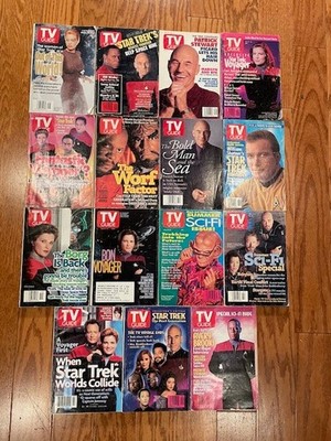 Lot of 15 Sci-Fi (Mostly Star Trek) Cover TV Guides from the 1990's