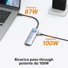 Docking Station USB-C Type-C THUNDERBOLT 100W Power Delivery Notebook Tablet