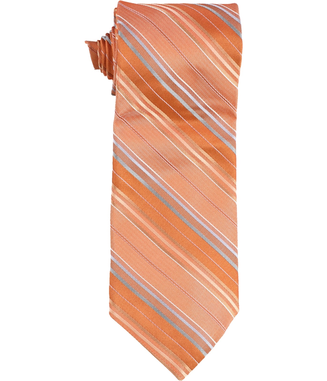 DKNY Mens Stripe Self-tied Necktie Orange One Size 4890₽