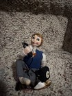 VINTAGE SET CLOTH KLUMPE ROLDAN BOY/GIRL TEENAGER DOLLS TALKING ON ROTARY PHONE — photo 3