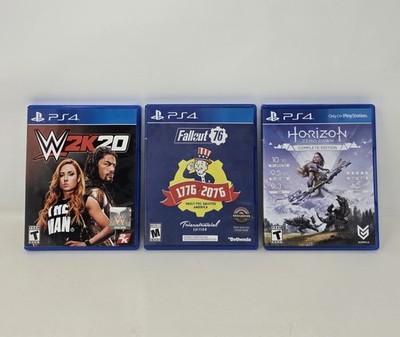 PS4 Lot: WWE 2K20 & Fallout 76 Horizon Zero Dawn VIDEO GAMES