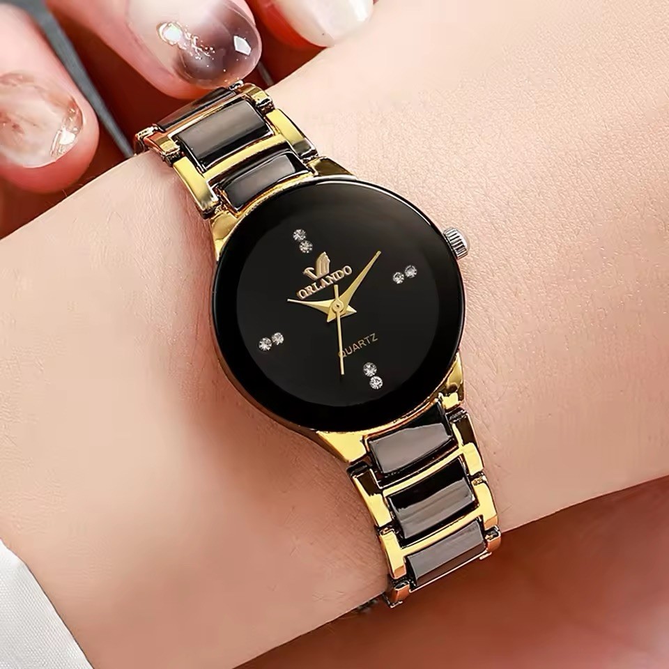 Fashion Rhinestone Women's Luxury Watch Stainless Steel Band Quartz Watches