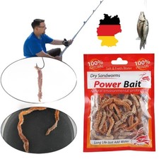 10g Trockene Sandwürmer, Angelköder, lebensechte trockene Wattwürmer, Sandwürmer