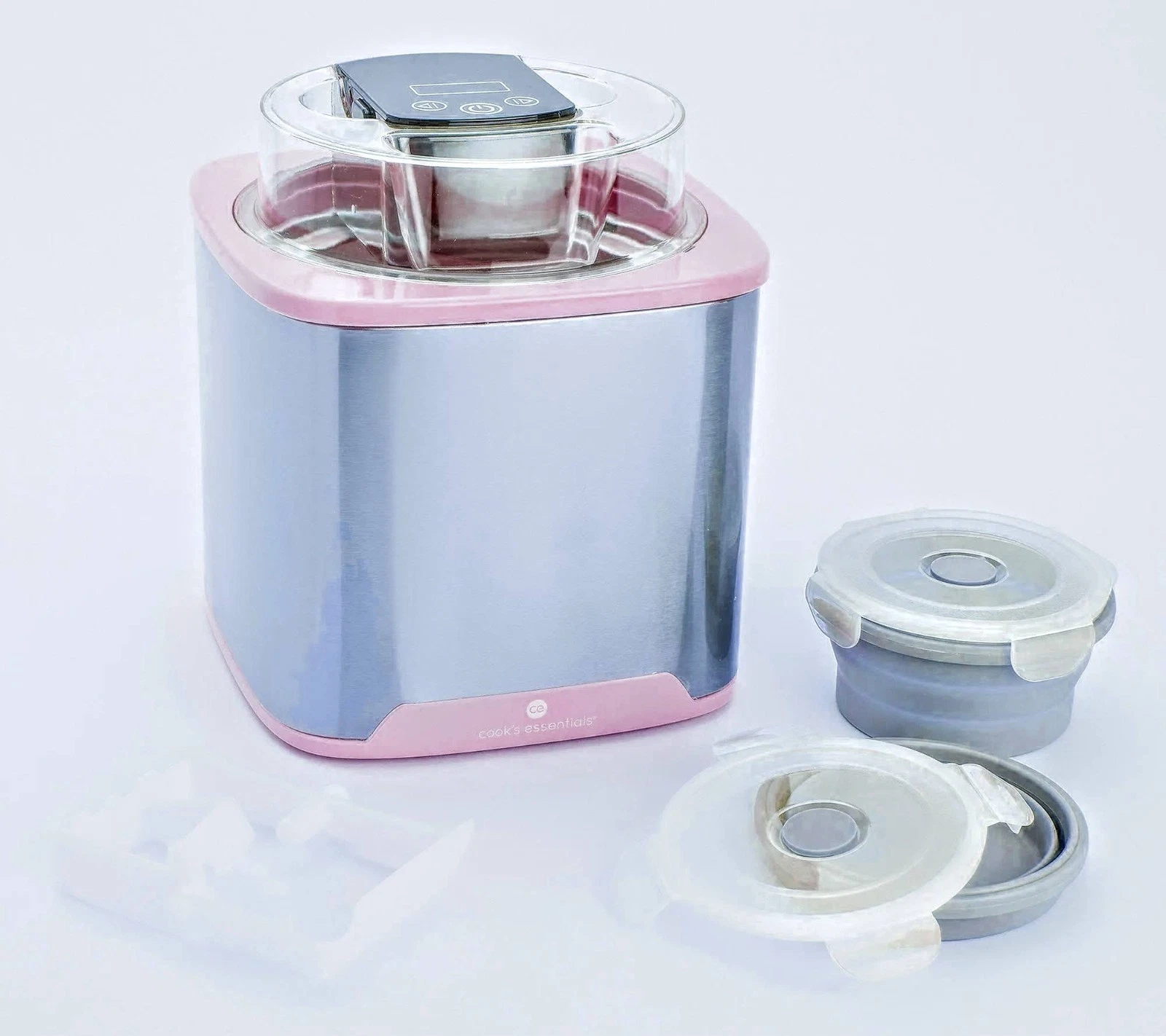 2qt Stainless Steel Ice Cream Maker Cooks essentials Blush New in Box