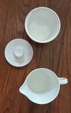 Creamer & Sugar Bowl Set Plastic With Lid 2.5in Tall Coffee & Tea Accessories