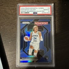 2024 Prizm Monopoly WNBA Napheesa Collier Boardwalk Blue Prizm PSA 10 #9 6/15