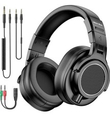 Wired Over Ear Headphones, Studio Headphones with 50mm Drivers 6.35mm 3.5mm Jack