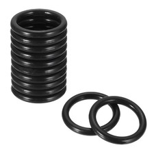 12Pcs Dream Catcher Rings, 1.1" Plastic Macrame Wreath Floral Round Hoop, Black