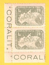 Italy Italia corrieri alta Italia postale autorizzato privat corner pair Coralit