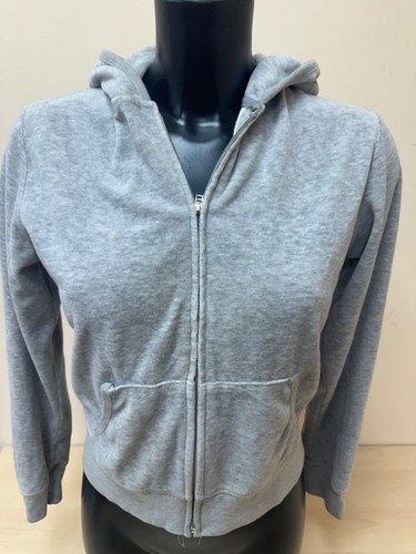 Ladies JUICY COUTURE grey zip up hoodie size L CG L50