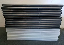 18 Pack Lot DVD Slim Clear Black Cases, Cd Blu Ray