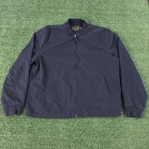 J Crew NX-631 Outerwear Military Bomber Jacket Lightweight Blue Harrington XL - product listing photo